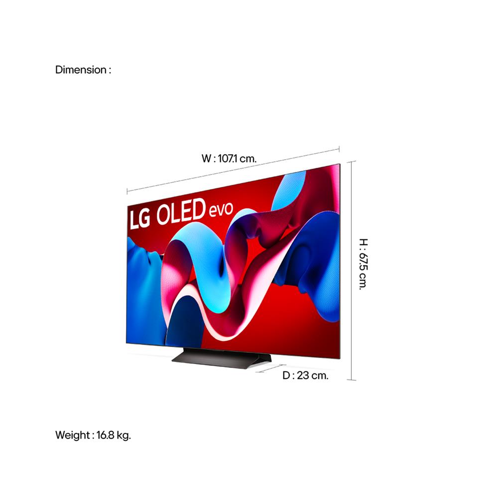 ทีวีโอแอลอีดี 48 นิ้ว LG (4K, OLED, SMART TV) OLED48C4PSA.ATM