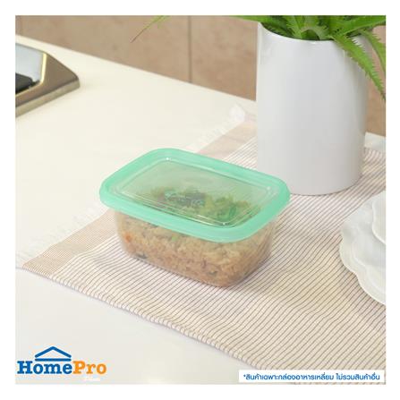 กล่องอาหารเหลี่ยม 0.5 ลิตร KECH NOLA แพ็ก 4 กล่อง สีเขียว_5