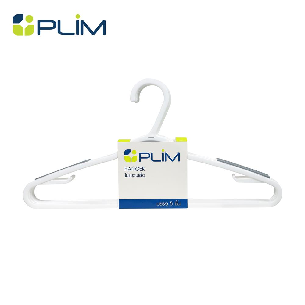 ไม้แขวนเสื้อ PLIM OSSY สีขาว แพ็ก 5 ชิ้น_1