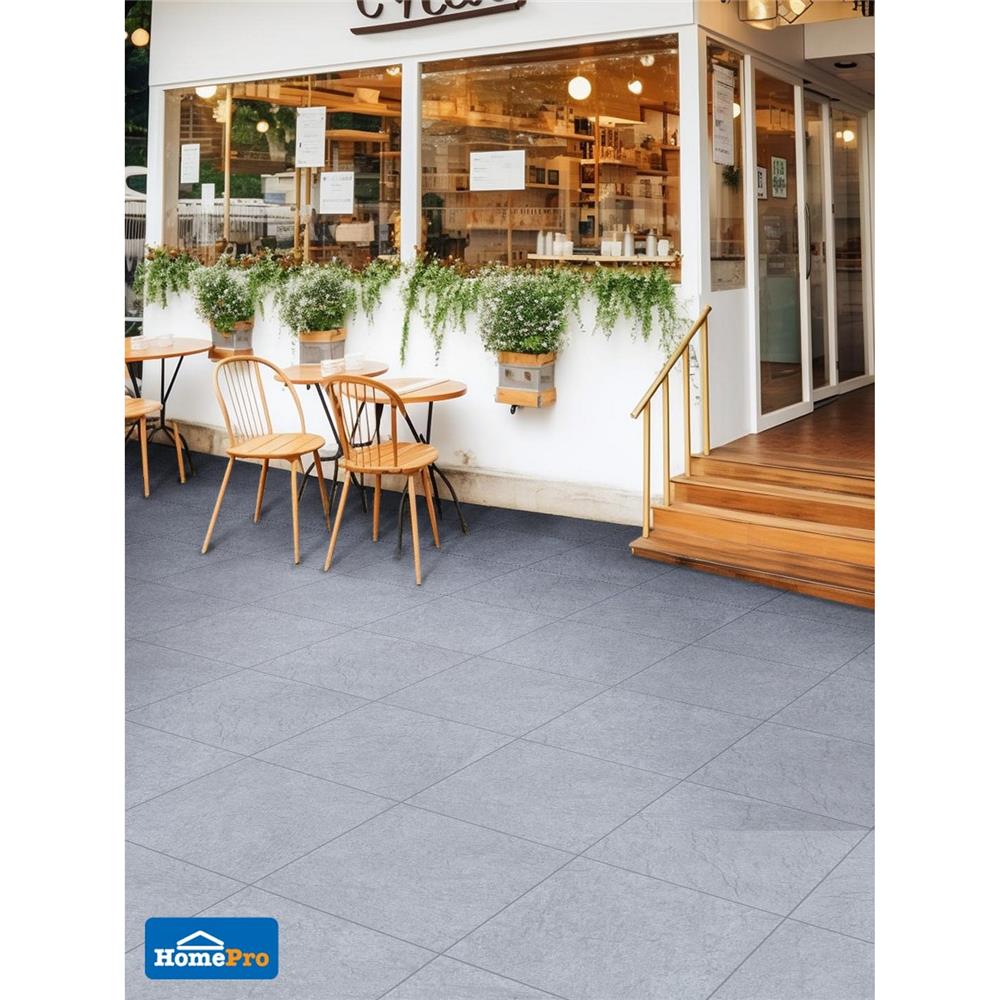 กระเบื้องพื้นพอร์ซเลน  16x16 นิ้ว TARA เอ็ดน่า เทาอ่อน HYG PM 0.96 ตร.ม.