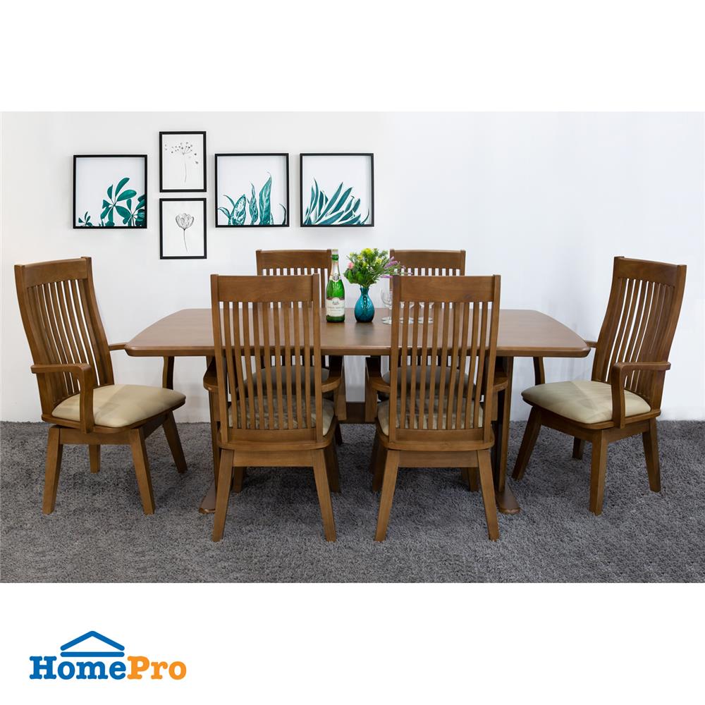 ชุดโต๊ะอาหาร 6 ที่นั่ง FURDINI KRAFT สีวอลนัท
