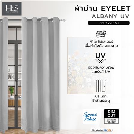 ผ้าม่าน EYELET HOME LIVING STYLE ALBANY UV 150X220 ซม. สีเทา_7