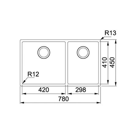 ซิงค์ฝัง 2 หลุม FRANKE BXX 220-74 U 78 ซม._5