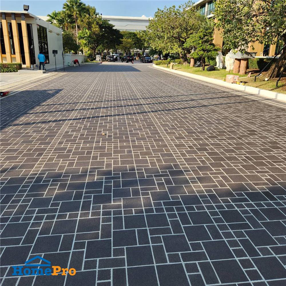 กระเบื้องดินเผา 8x8 นิ้ว KENZAI แกรนิตโต้ คาร์บอนแบล็ค 16P