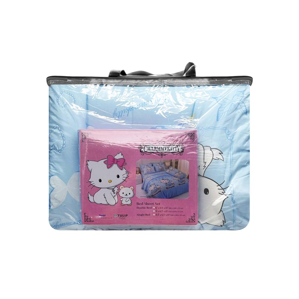 ชุดผ้าปูที่นอน 5 ฟุต 6 ชิ้น TULIP CHARMMYKITTY 60205-DLC137