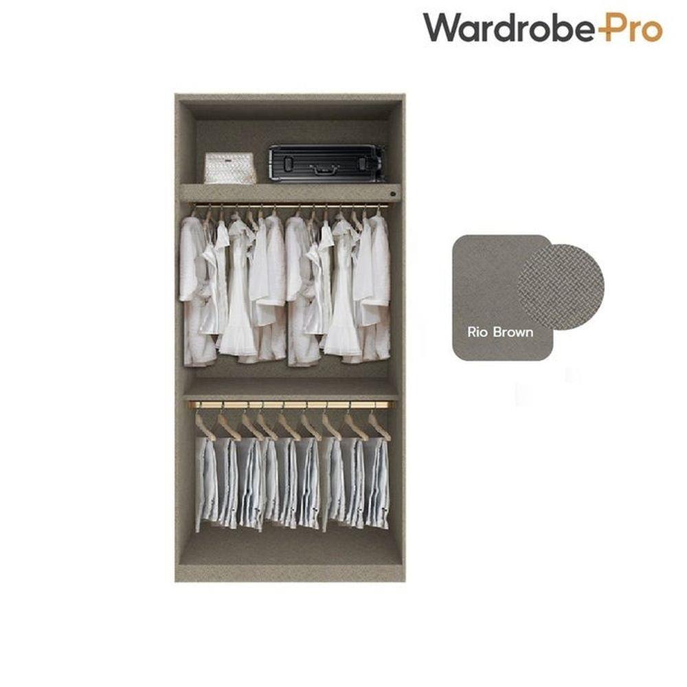 ตู้เสื้อผ้า 2 บานเปิด SB BUILT IN WARDROBE PLUS 59061081 100 ซม. สีโอ๊ค