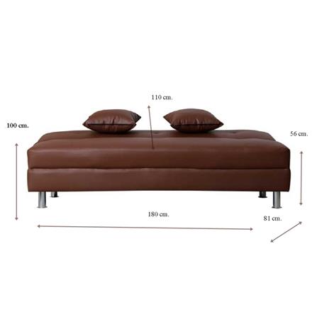 โซฟาเบด AS FURNITURE FABIEN LBWD42 สีน้ำตาลเข้ม_6