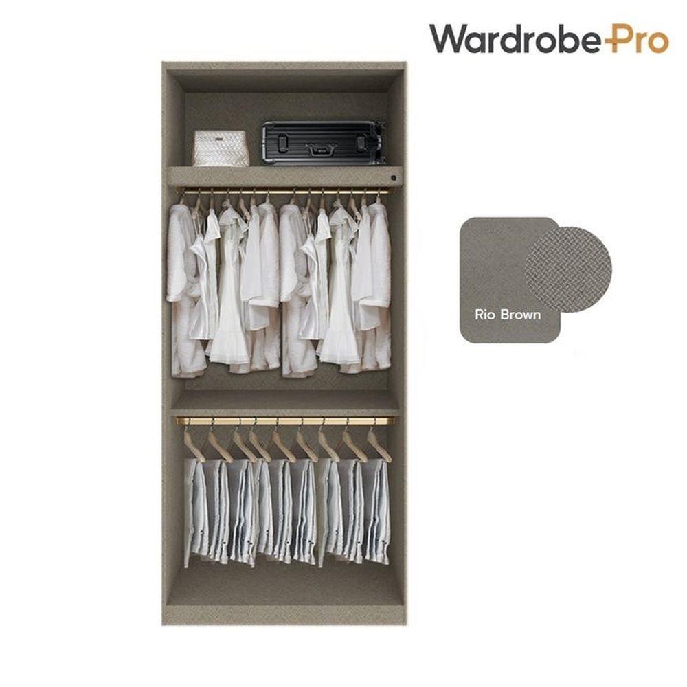 ตู้เสื้อผ้า 2 บานเปิด SB BUILT IN WARDROBE PLUS 59061086 100 ซม. สีดำ