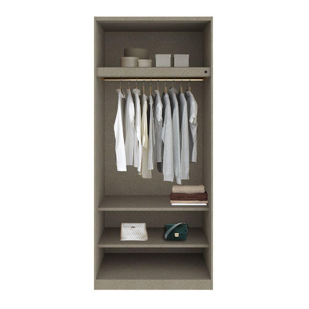 ตู้เสื้อผ้า 2 บานเปิด SB BUILT IN WARDROBE PLUS 59061075 100 ซม. สี CANYON OAK