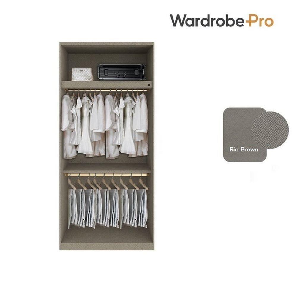 ตู้เสื้อผ้า 2 บานเปิด SB BUILT IN WARDROBE PLUS 59061074 100 ซม. สีไม้อ่อน