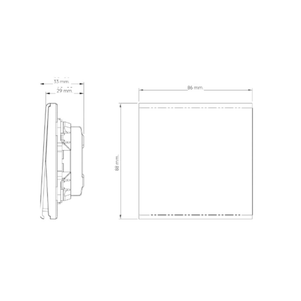 ชุดสวิตซ์ 2 ทาง 1 ช่อง SAHN D012-G สีทอง
