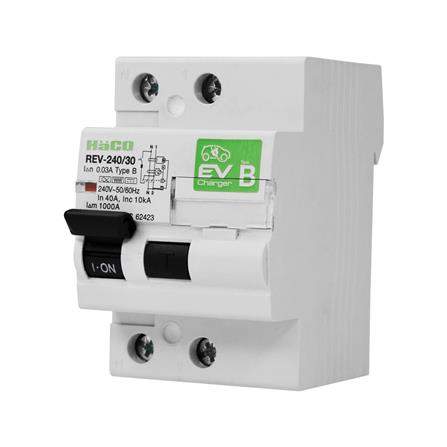 เบรกเกอร์ป้องกันไฟดูด (สำหรับอุปกรณ์ชาร์จรถยนต์ไฟฟ้า) HACO TYPE-B 40 แอมป์ 2 โพล 1 เฟส_1