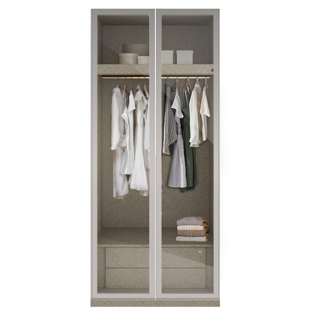 ตู้เสื้อผ้า 2 บานเปิด SB BUILT IN WARDROBE PLUS 59061085 100 ซม. สี RIO BROWN