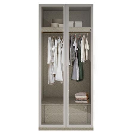 ตู้เสื้อผ้า 2 บานเปิด SB BUILT IN WARDROBE PLUS 59061085 100 ซม. สี RIO BROWN_0