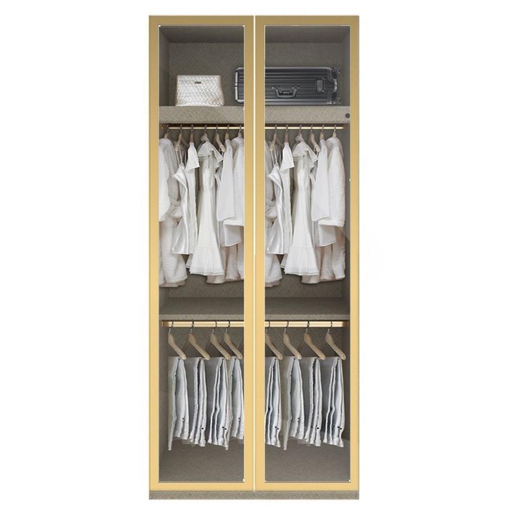 ตู้เสื้อผ้า 2 บานเปิด SB BUILT IN WARDROBE PLUS 59061078 100 ซม. สี RIO BROWN