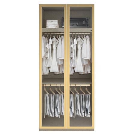 ตู้เสื้อผ้า 2 บานเปิด SB BUILT IN WARDROBE PLUS 59061078 100 ซม. สี RIO BROWN_0