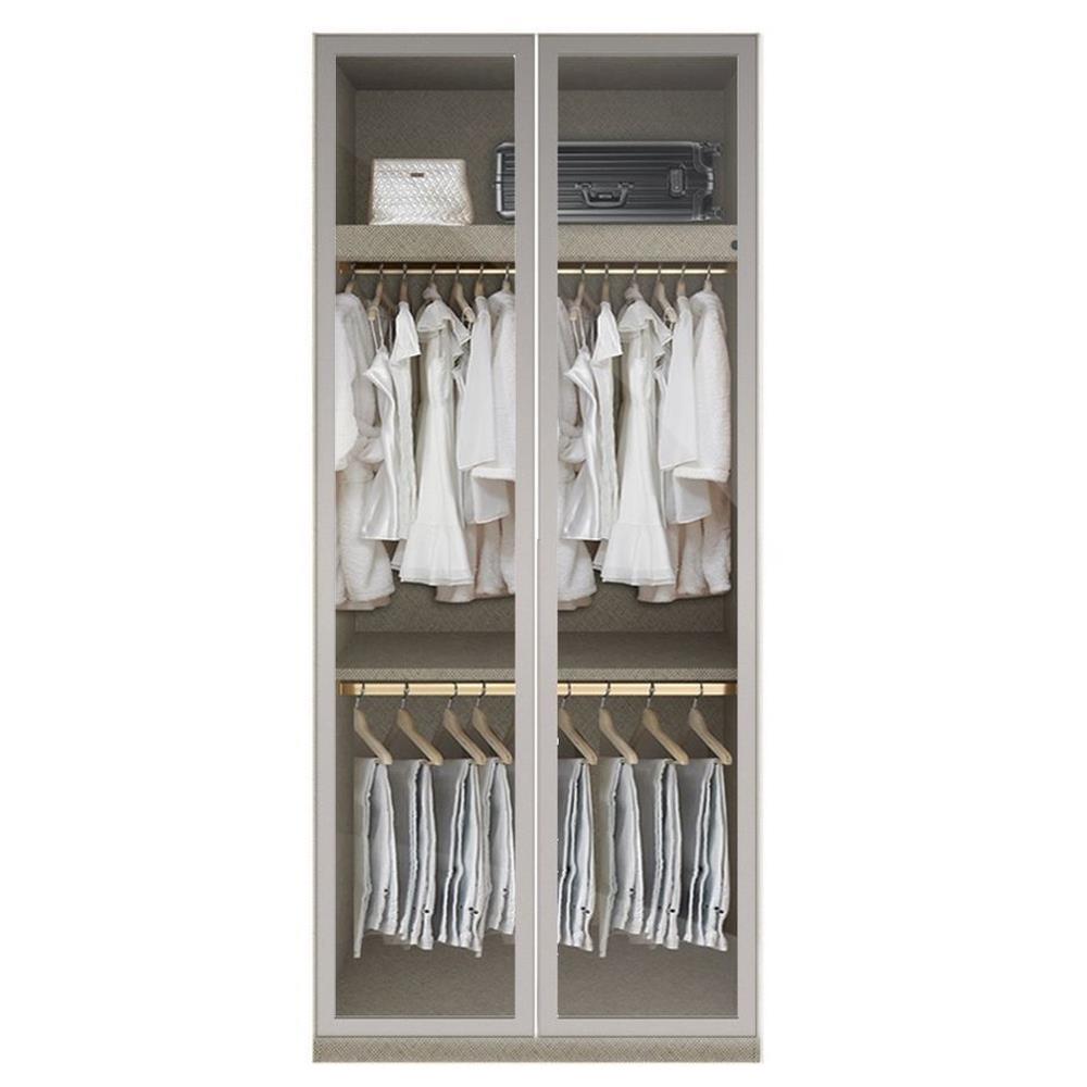 ตู้เสื้อผ้า 2 บานเปิด SB BUILT IN WARDROBE PLUS 59061084 100 ซม. สี RIO BROWN