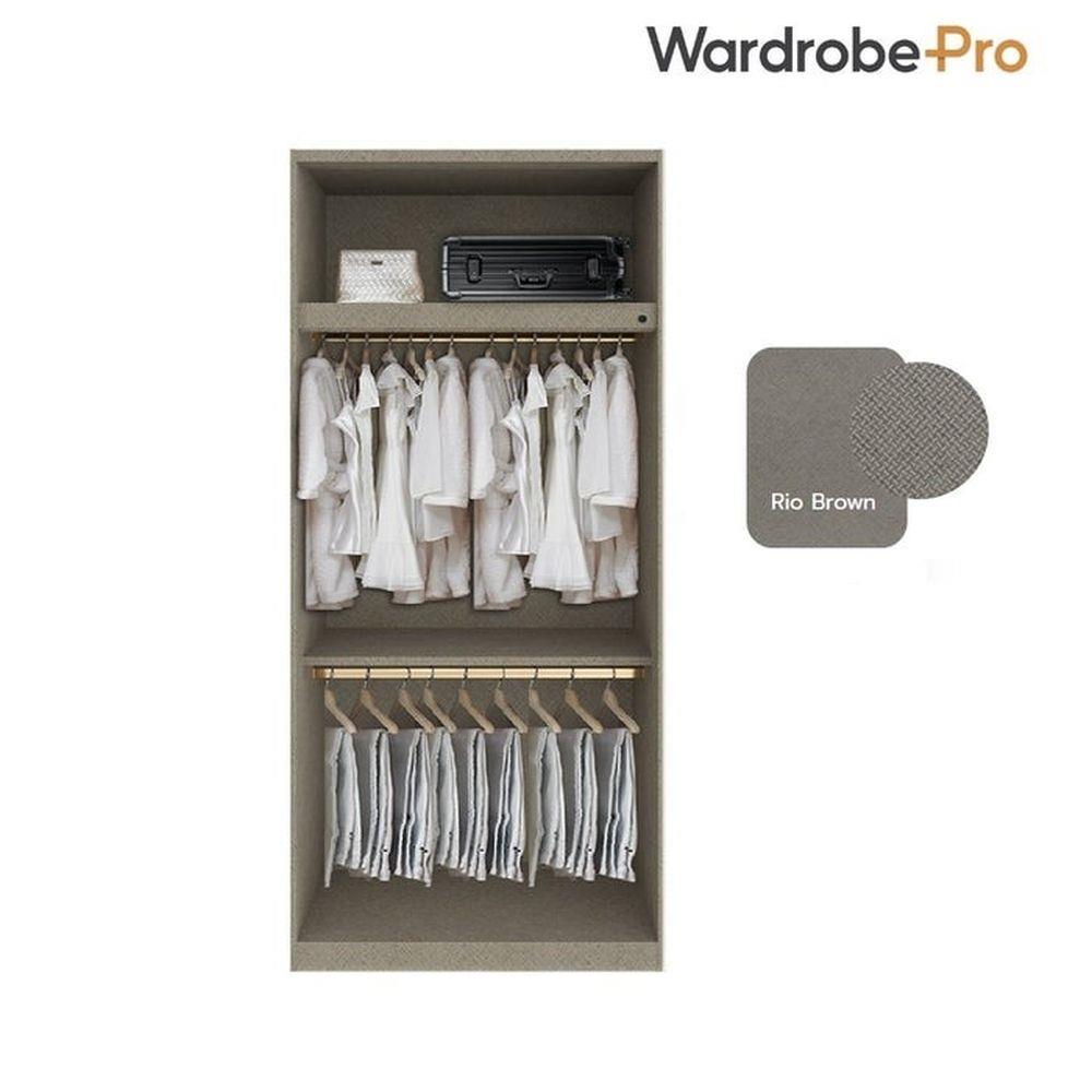 ตู้เสื้อผ้า 2 บานเปิด SB BUILT IN WARDROBE PLUS 59061084 100 ซม. สี RIO BROWN