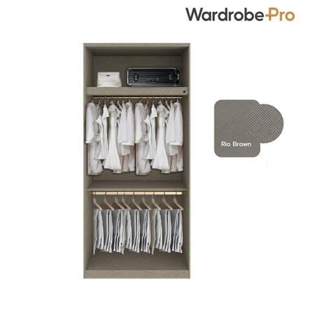 ตู้เสื้อผ้า 2 บานเปิด SB BUILT IN WARDROBE PLUS 59061084 100 ซม. สี RIO BROWN_2