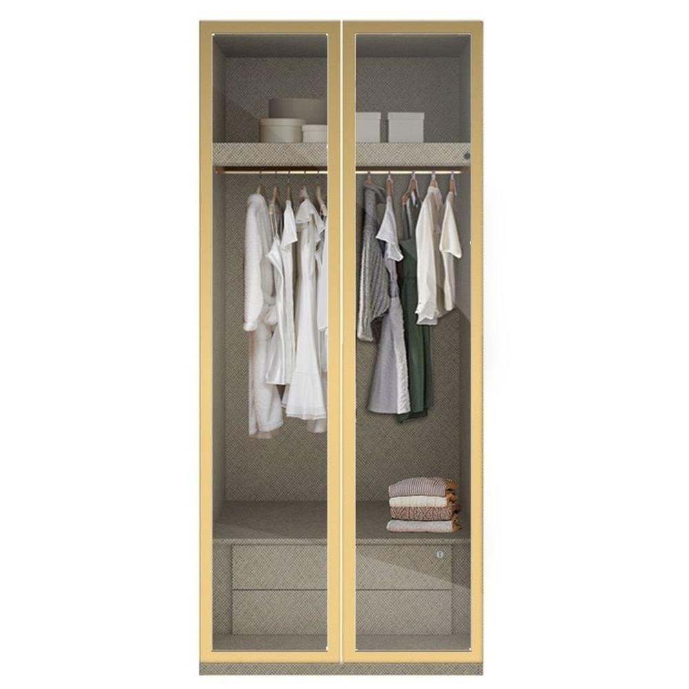 ตู้เสื้อผ้า 2 บานเปิด SB BUILT IN WARDROBE PLUS 59061083 100 ซม. สีทอง