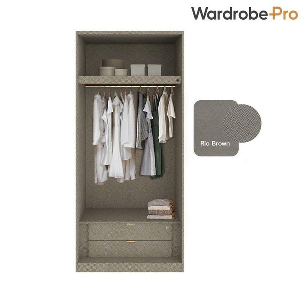 ตู้เสื้อผ้า 2 บานเปิด SB BUILT IN WARDROBE PLUS 59061083 100 ซม. สีทอง