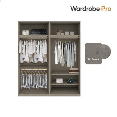 ตู้เสื้อผ้า 4 บานเปิด SB BUILT IN WARDROBE PLUS 59061076 200 ซม. สี CANYON OAK_2
