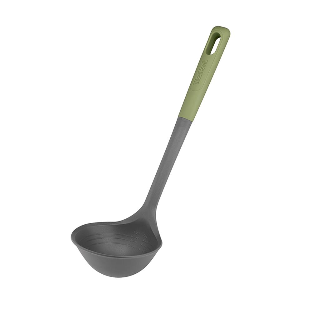 กระบวยกลม 27 ซม. TEFAL ESSENTIAL 2 IN 1 K2791224 สีเขียว