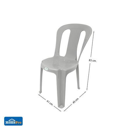 เก้าอี้พลาสติกสกรีน SPRING NORMA CHAIR สีเทา_2