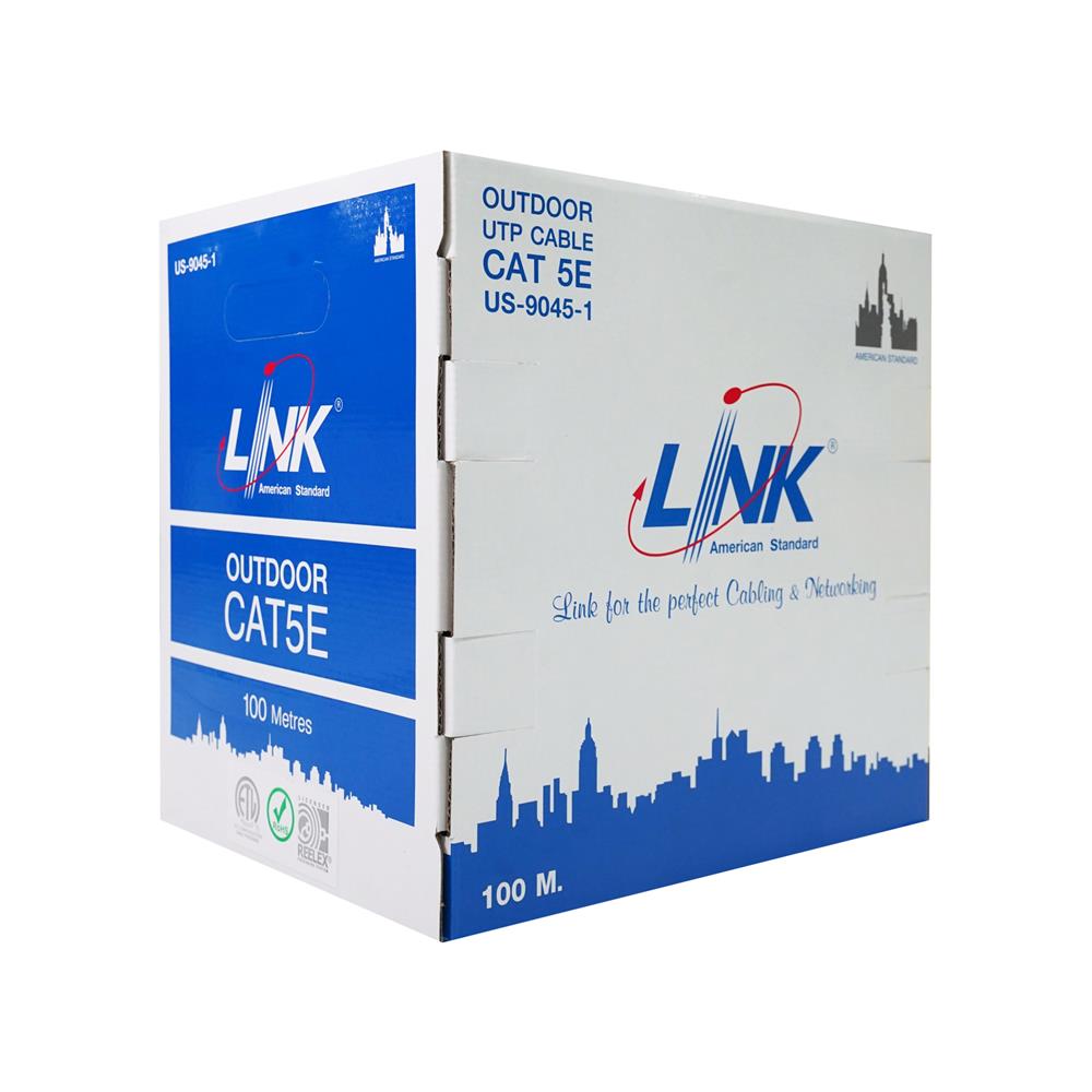 สาย LAN LINK CAT5E US-9045-1 100 ม. สีดำ