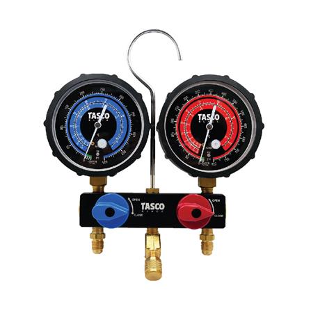 เกจวัดน้ำยาแอร์ พร้อมสายชาร์จน้ำยาและบอลวาล์ว TASCO BLACK TB145BV_0