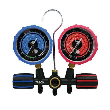 เกจวัดน้ำยาแอร์ พร้อมสายชาร์จน้ำยา TASCO BLACK TB120SM II สำหรับ R12, R22, R134A, R404A_0