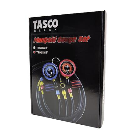 เกจวัดน้ำยาแอร์ พร้อมสายชาร์จน้ำยา TASCO BLACK TB140SM II สำหรับ R32, R410A_2