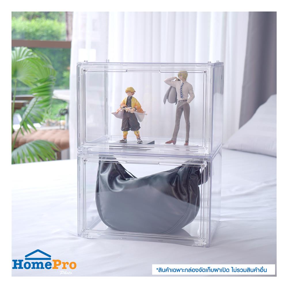 กล่องจัดเก็บฝาเปิด โมเดล STACKO KLEAR 36x27x24 ซม. สีใส