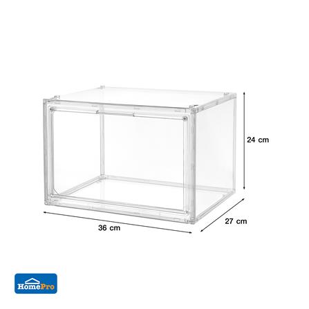 กล่องจัดเก็บฝาเปิด โมเดล STACKO KLEAR 36x27x24 ซม. สีใส_10