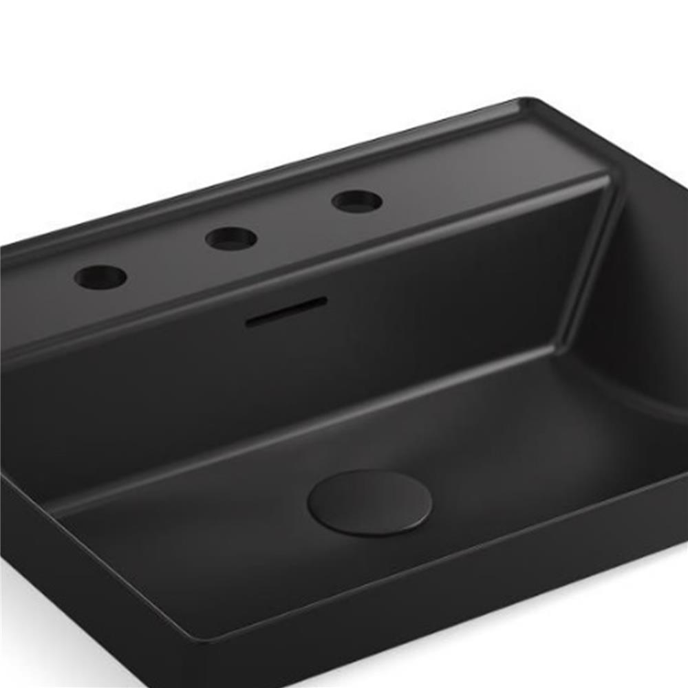 อ่างล้างหน้าวางบน KOHLER K-21059X-8-HB1 สีดำ