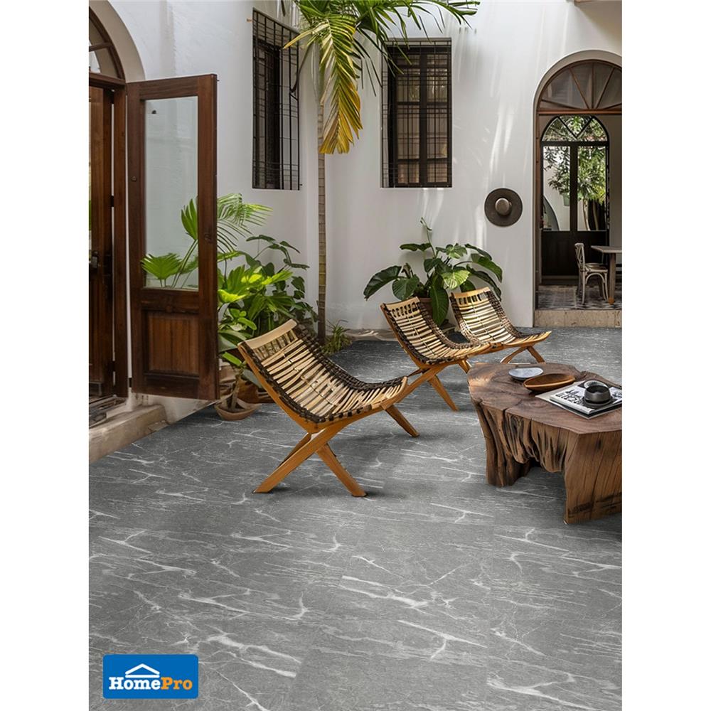 กระเบื้องพื้นพอร์ซเลน  40x40 ซม. TARA การ์ดี้ เทา (HYG) PM 0.96 ตร.ม.