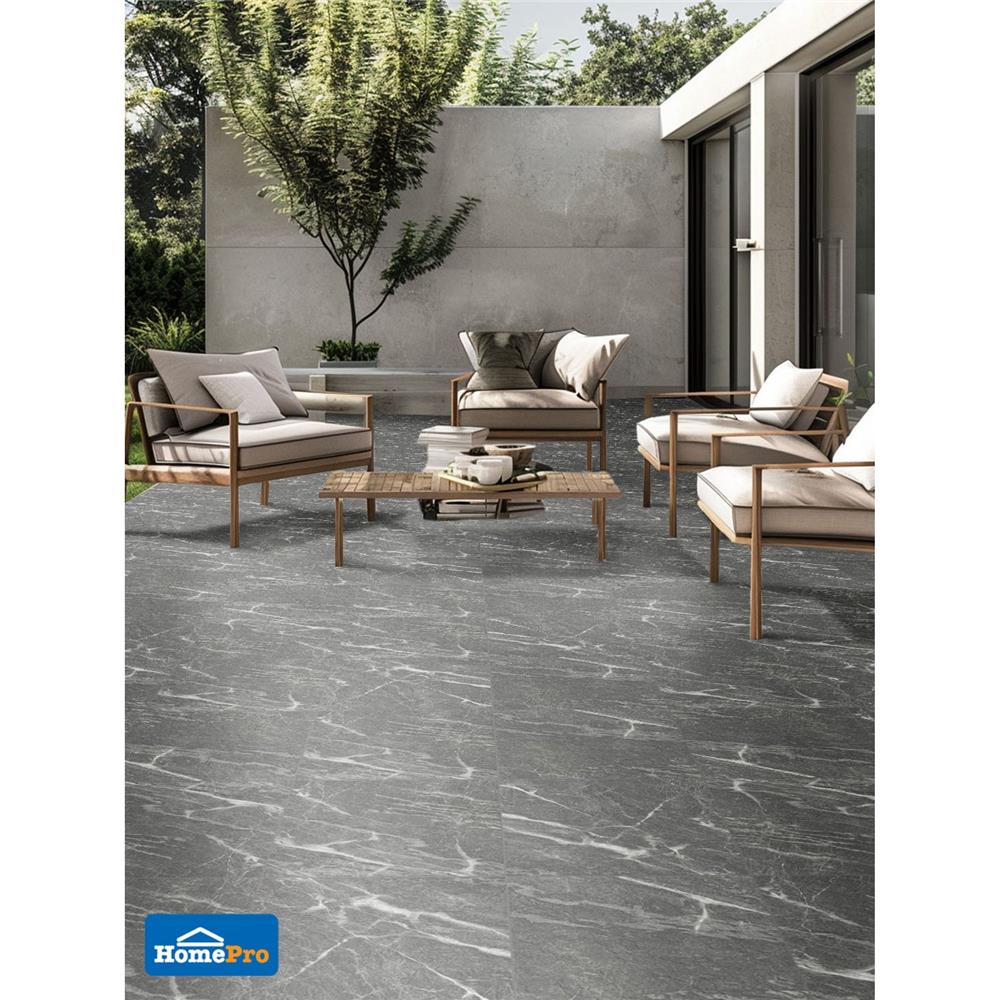 กระเบื้องพื้นพอร์ซเลน  40x40 ซม. TARA การ์ดี้ เทา (HYG) PM 0.96 ตร.ม.