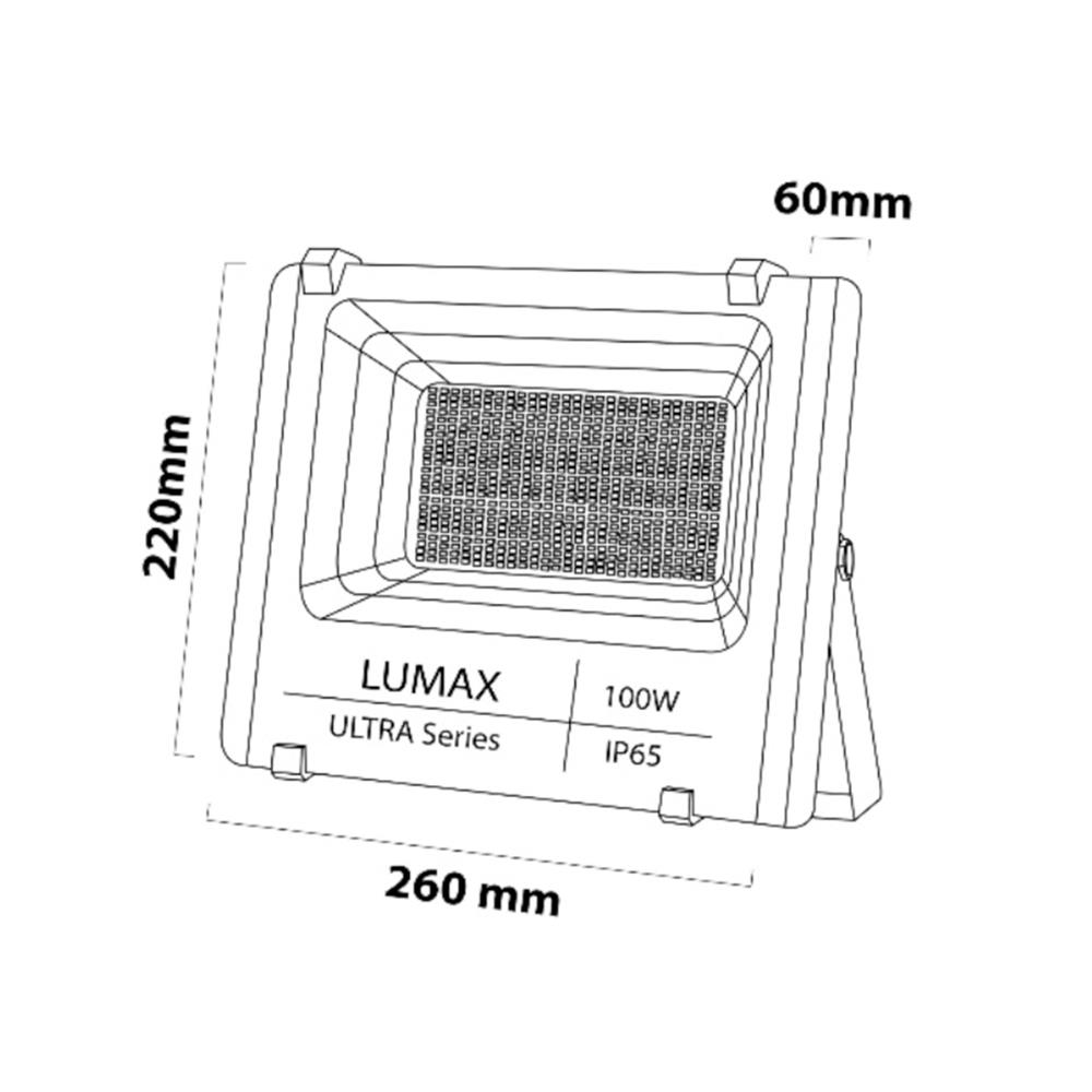ไฟสปอตไลท์ SOLAR LUMAX 74-00045 100 วัตต์ DAYLIGHT สีดำ