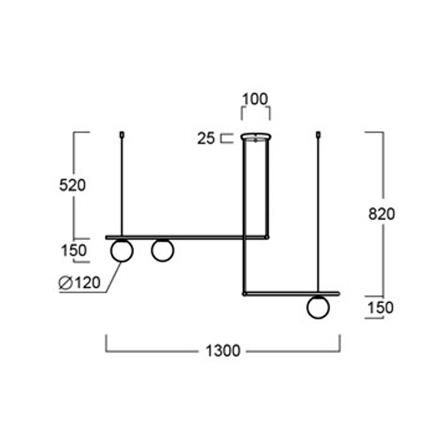 ไฟช่อ LUMAX 01-02881 สีขาว/ทอง 3 หัว_3