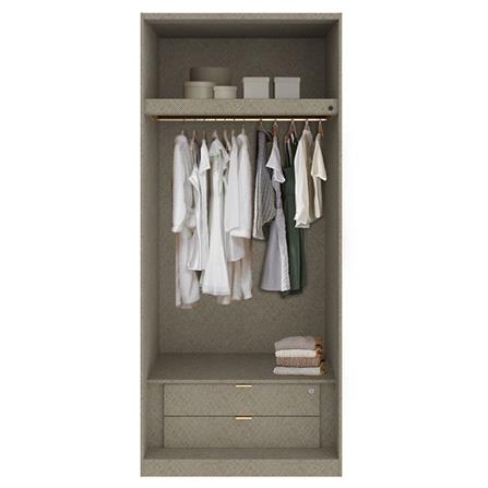 ตู้เสื้อผ้า 2 บานเปิด SB BUILT IN WARDROBE PLUS 59061089 100 ซม. สีโรสโกลด์_1