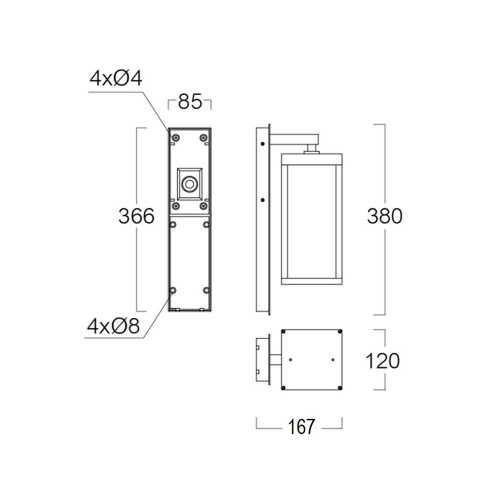 ไฟผนังภายนอก LED L&E 65-A0141 10 วัตต์ WARM WHITE สีดำ