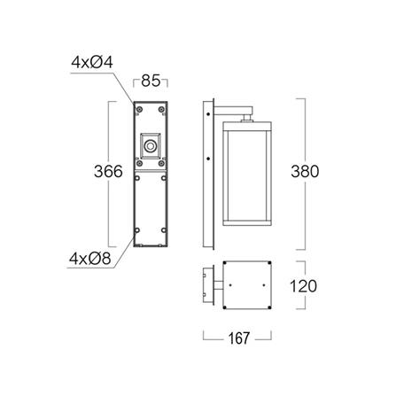 ไฟผนังภายนอก LED L&E 65-A0141 10 วัตต์ WARM WHITE สีดำ_5