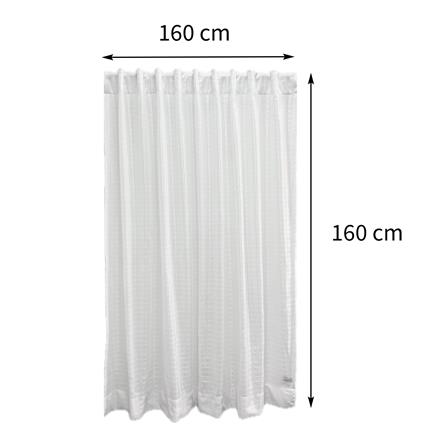 ผ้าม่านโปร่งซ่อนหู HOME LIVING STYLE SHIRO 160X160 ซม. สีขาว_6