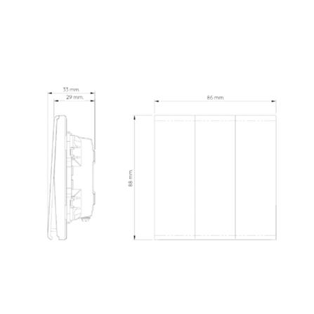ชุดสวิตซ์ 2 ทาง 3 ช่อง SAHN D032-G สีทอง_4