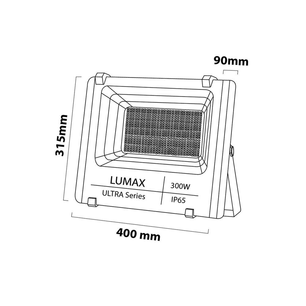 ไฟสปอตไลท์ SOLAR LUMAX 74-00029 300 วัตต์ DAYLIGHT สีดำ