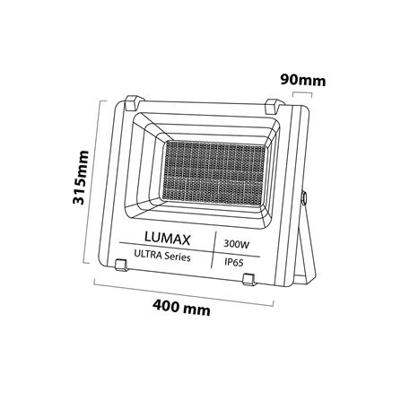 ไฟสปอตไลท์ SOLAR LUMAX 74-00029 300 วัตต์ DAYLIGHT สีดำ_8