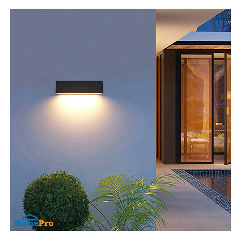 ไฟผนังภายนอก LED L&E 65-A0167 8 วัตต์ WARM WHITE สีดำ