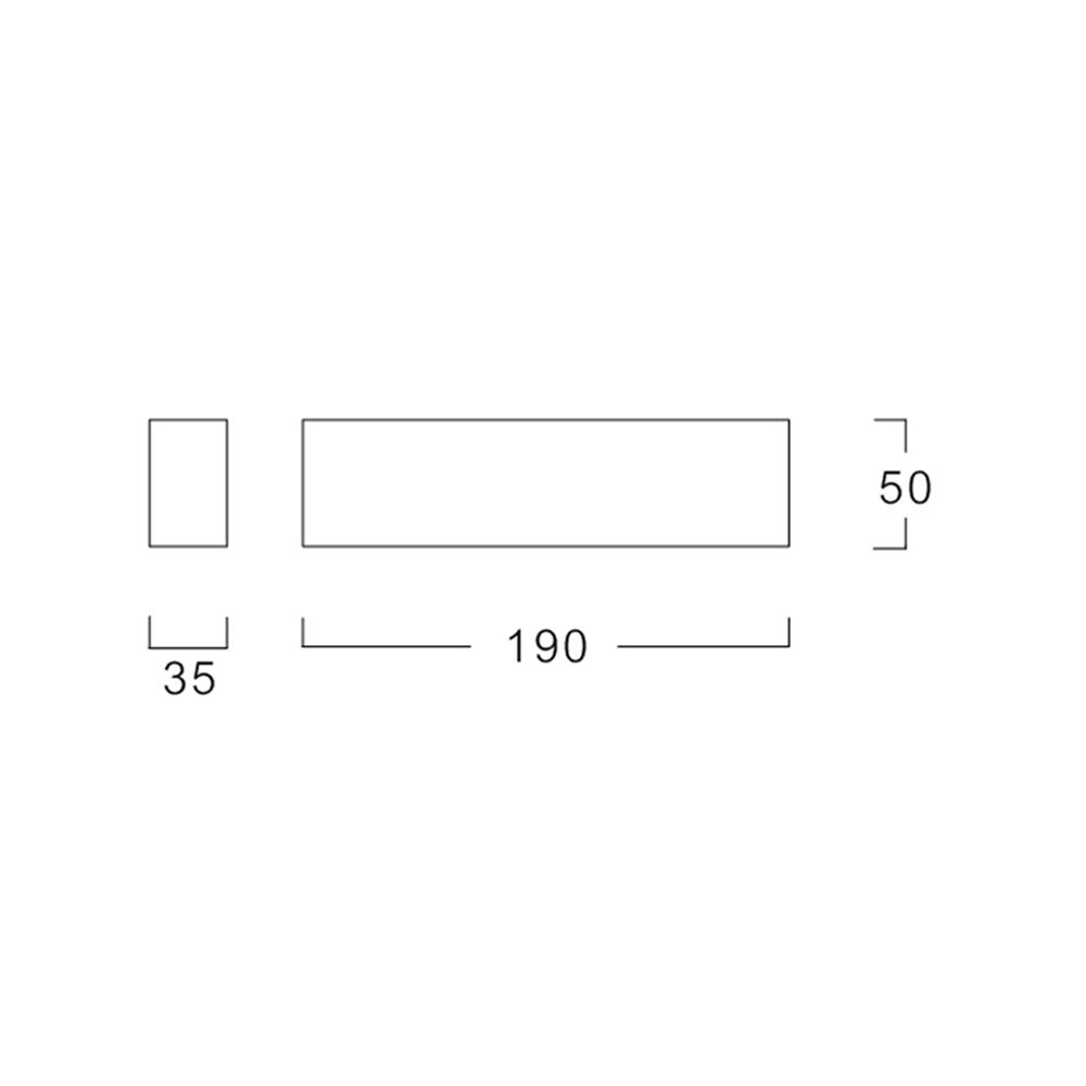 ไฟผนังภายนอก LED L&E 65-A0167 8 วัตต์ WARM WHITE สีดำ