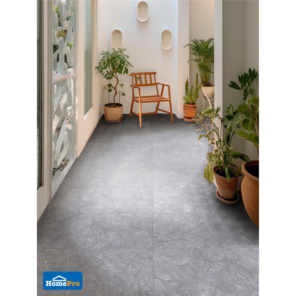 กระเบื้องพื้นพอร์ซเลน  40x40 ซม. TARA เฮลก้า เทา (HYG) PM 0.96 ตร.ม.
