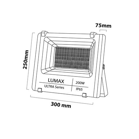 ไฟสปอตไลท์ SOLAR LUMAX 74-00028 200 วัตต์ DAYLIGHT สีดำ_7